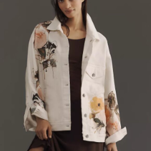 Weston Denim Boyfriend Jacket by Pilcro: Leigh Viner Edition - Size Small - NWT - Picture 2 of 8